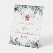 レッドクリスマスサンタベビーシャワーホットチョコレートバー 台座サイン (正面)