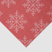 レッドクリスマスシーズンのスノーフレーク・アート 薄葉紙 (詳細)