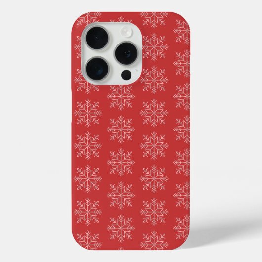 レッドクリスマスシーズンのスノーフレーク・アート Case-Mate iPhoneケース (裏面)