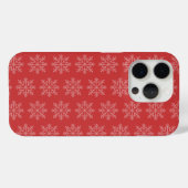 レッドクリスマスシーズンのスノーフレーク・アート Case-Mate iPhoneケース (裏面 (横))