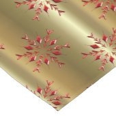 レッドクリスマススターズ金ゴールド ショートテーブルランナー (コーナー)