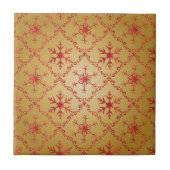 レッドクリスマススターズ金ゴールド タイル (正面)