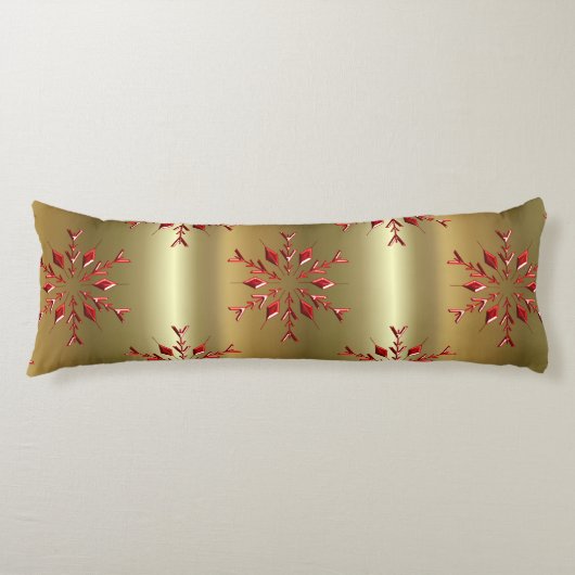 レッドクリスマススターズ金ゴールド ボディピロー (正面)