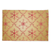 レッドクリスマススターズ金ゴールド 枕カバー (裏面)