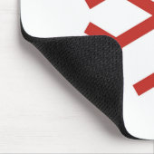 レッドクリスマススノーフレーク マウスパッド (コーナー)