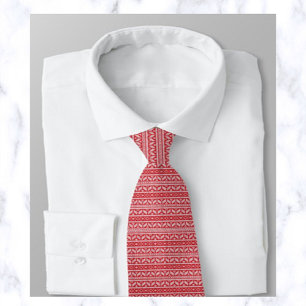 レッドクリスマスセーターネックタイ ネクタイ