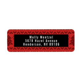 レッドクリスマスセーターホリデイ差出人住所 ラベル