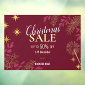 レッドクリスマスセールスビジネスプロモーション広告 ウィンドウサイン (シート3)