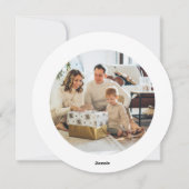 レッドクリスマスタイポグラフィパーソナライズされた写真 シーズンカード (裏面)