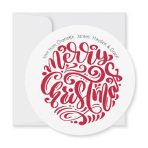 レッドクリスマスタイポグラフィパーソナライズされた写真