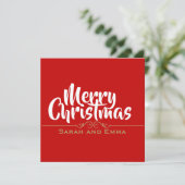 レッドクリスマスタイポグラフィ シーズンカード (スタンド正面)