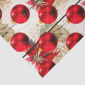 レッドクリスマスツリーオーナメントオンウッドデコページ 薄葉紙 (詳細)