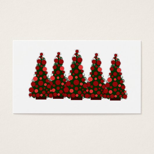 レッドクリスマスツリーギフトラベル (正面)