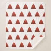 レッドクリスマスツリーシェルパブランケット シェルパブランケット (正面)