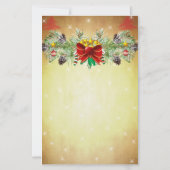 レッドクリスマスツリースターズ金ゴールドライトガーランド 便箋 (裏面)