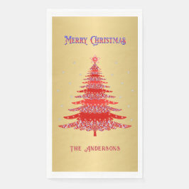 レッドクリスマスツリースノーフレーク名前をカスタムする金ゴールド