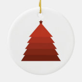 レッドクリスマスツリーセラミックオーナメント セラミックオーナメント (裏面)