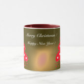 レッドクリスマスツリーホリデーパーティイエロー マグカップ (中央)