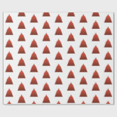 レッドクリスマスツリーラッピング紙 ラッピングペーパー (フラット)