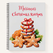 レッドクリスマスツリーレシピ ノートブック (正面)