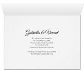 レッドクリスマスツリー冬の結婚式の日付を保存 (内部横(下))