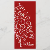 レッドクリスマスツリー冬の結婚式メニュー メニュー (正面)