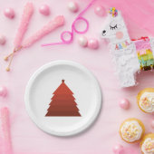 レッドクリスマスツリー紙プレート ペーパープレート (パーティー)