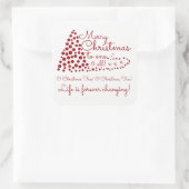 レッドクリスマスツリー、フェスティバルスクエアステッカー スクエアシール (バッグ)