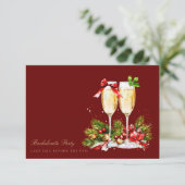 レッドクリスマスデコールバチェロレッテカード 招待状 (スタンド正面)