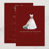 レッドクリスマスデコールバチェロレッテ週末券 招待状 (正面/裏面)