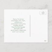 レッドクリスマストインデナーイラストレーション シーズンポストカード (裏面)