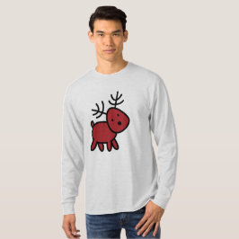 レッドクリスマストインデナーイラストレーション Tシャツ