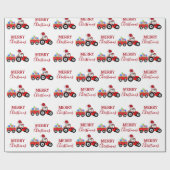 レッドクリスマストラクタートラックファーム ラッピングペーパー (フラット)