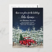 レッドクリスマストラックの休日の引越し発表 ポストカード (正面/裏面)