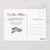 レッドクリスマストラックの休日の引越し発表 ポストカード (裏面)