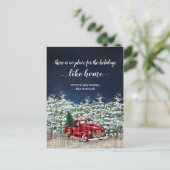 レッドクリスマストラックの休日の引越し発表 ポストカード (スタンド正面)