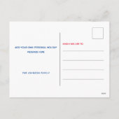 レッドクリスマストラックイラストレーションホリデーグリーティング シーズンポストカード (裏面)