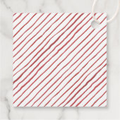 レッドクリスマストラック&トナカイ |休日のラベル フェイバータグ (裏面)