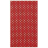 レッドクリスマスノルディックフォークのスノーフレークパターン テーブルクロス (正面)