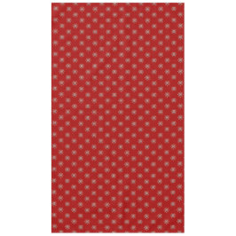 レッドクリスマスノルディックフォークのスノーフレークパターン テーブルクロス