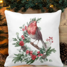 レッドクリスマスバードホリーベリーパインコーン枝