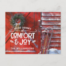 レッドクリスマスバーンカントリースクリプト心地よいと喜び