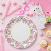 レッドクリスマスパターン紙プレート ペーパープレート (パーティー)