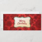 レッドクリスマスパーティの招待状 招待状 (裏面)