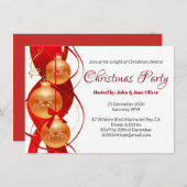 レッドクリスマスパーティーホリデー応援クラシックズ 招待状 (正面/裏面)