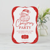 レッドクリスマスパーティーwithサンタ招待状 招待状 (スタンド正面)