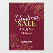 レッドクリスマスビジネス販売ビジネスプロモーション広告 ウィンドウサイン (シート)