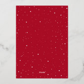レッドクリスマスフォト信じフォイルホリデーカード 箔シーズンカード (裏面)