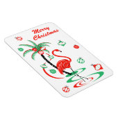 レッドクリスマスフラミンゴクリスマスポートレート マグネット (右側)