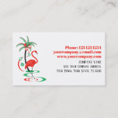 レッドクリスマスフラミンゴサイド名刺 名刺 (裏面)